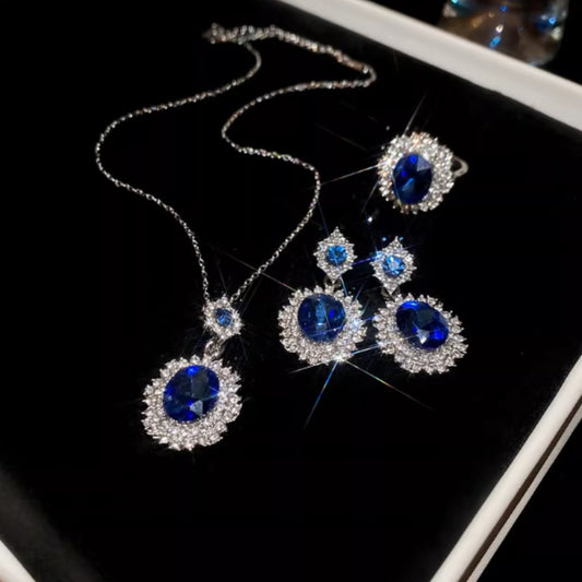 Radiance Oval Diamond Gemstone Necklace