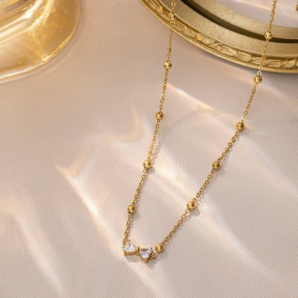 Lumière Bow Rhinestone Necklace