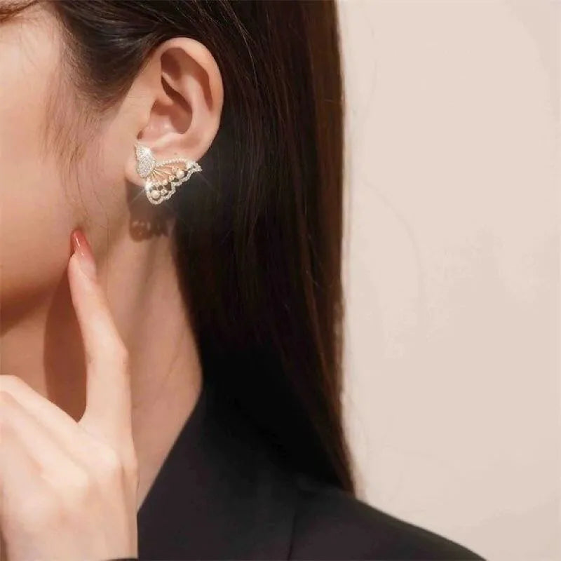 Aurelia Pearl Wings Butterfly Earrings