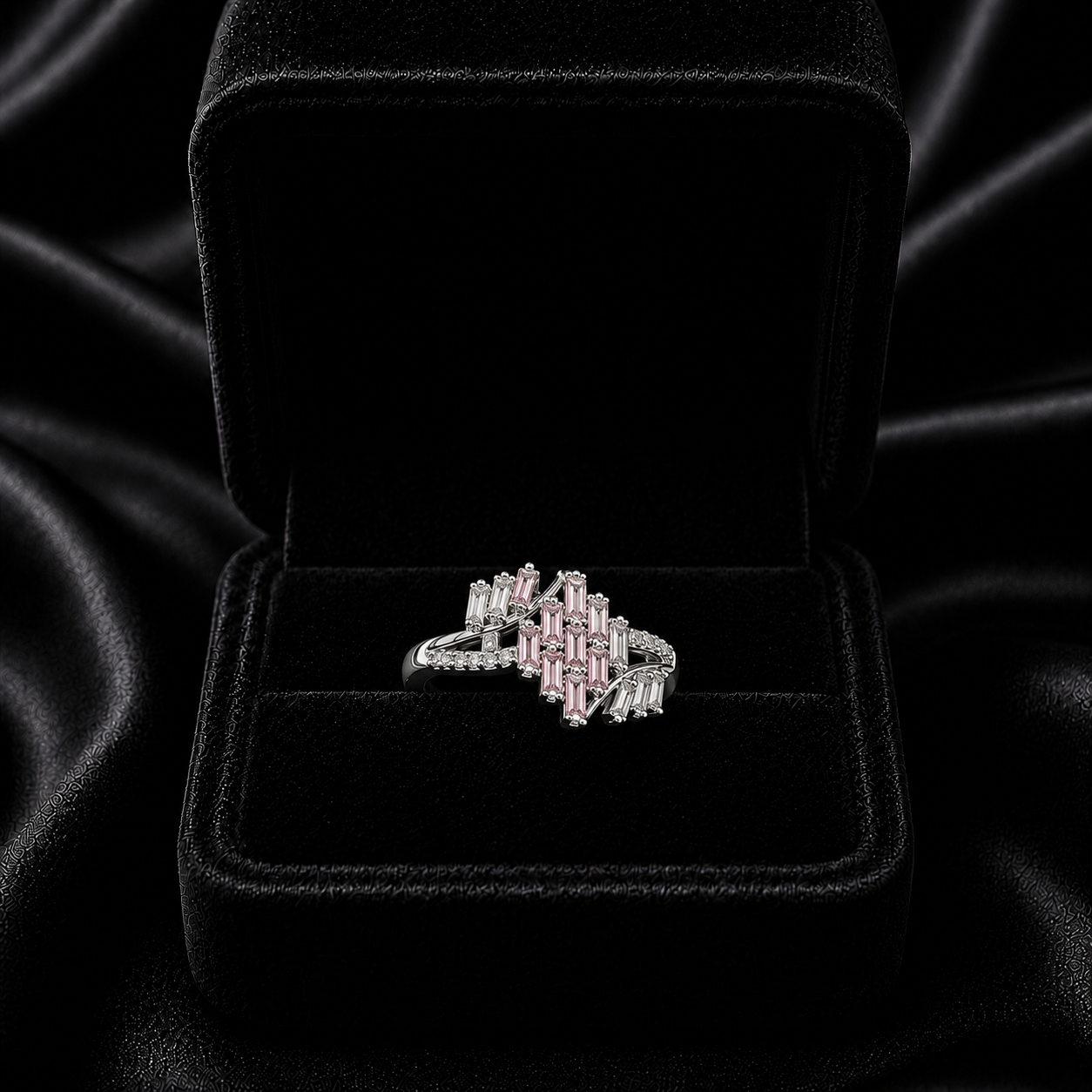 Roselle Diamond Leaf Ring