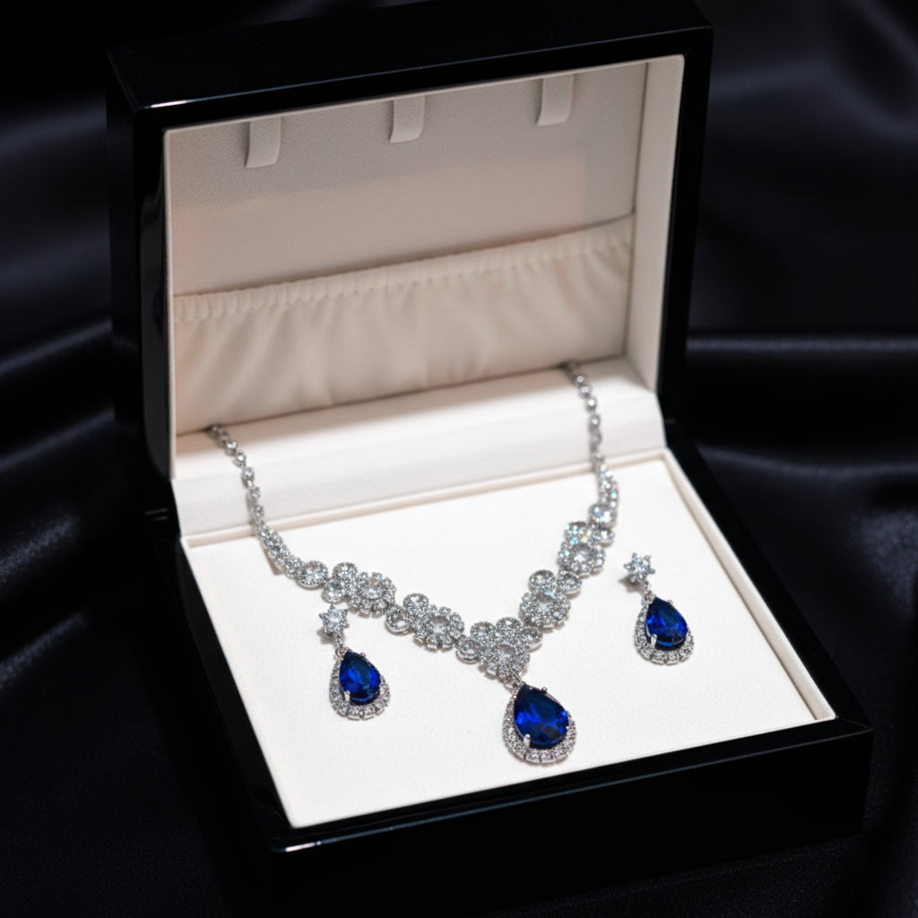 Royal Sapphire Radiance Necklace Set