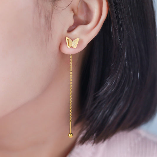 Aurelia Flutter Gold-Plated Tassel Earrings