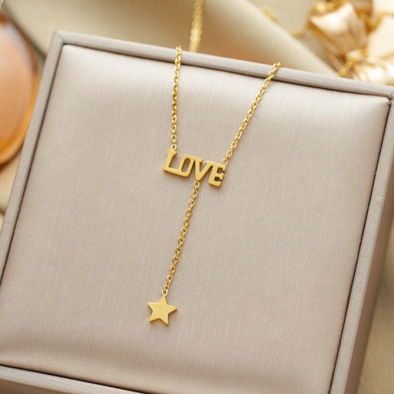 Celestial Amour Tassel Choker Necklace