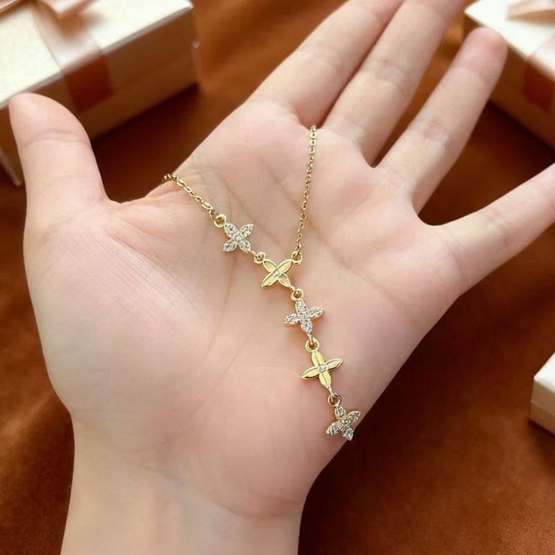 Luminara Clover Zircon Necklace