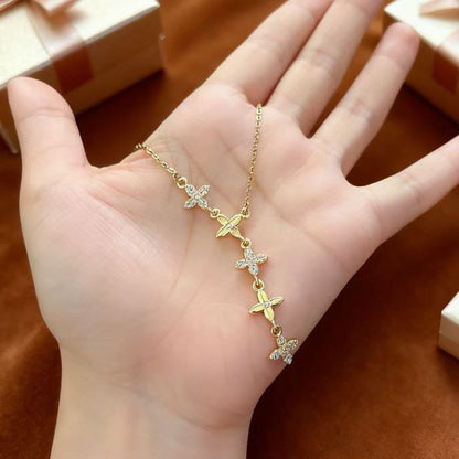 Luminara Clover Zircon Necklace