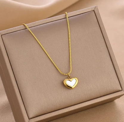 Celestia Peach Heart Necklace