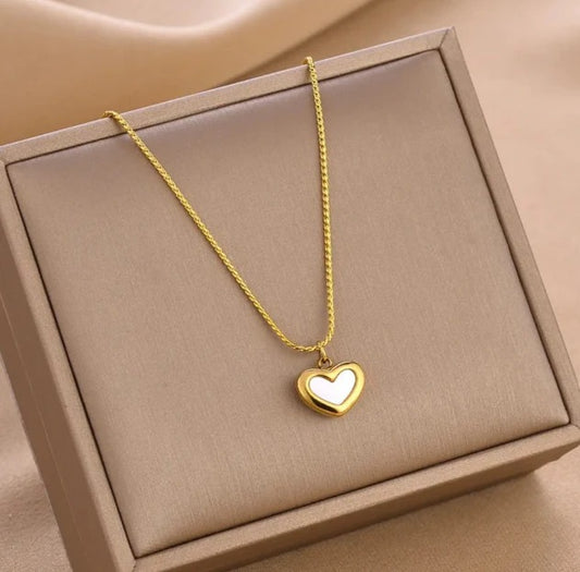 Celestia Peach Heart Necklace