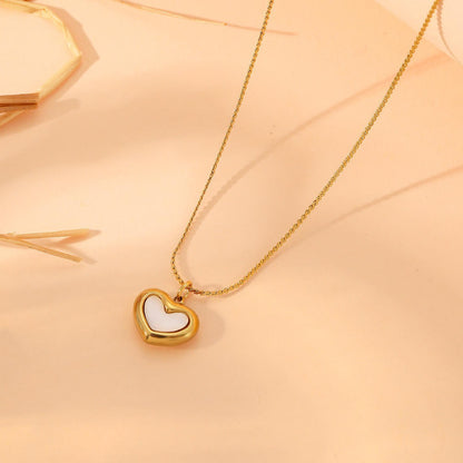 Celestia Peach Heart Necklace