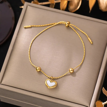 Elysian Peach Heart Bracelet