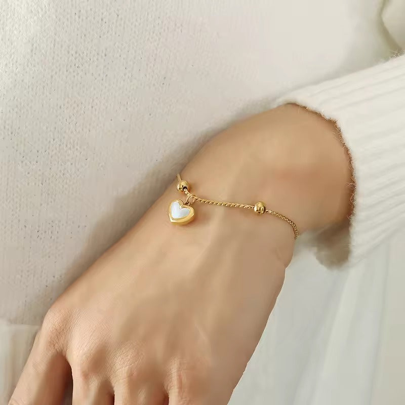 Elysian Peach Heart Bracelet
