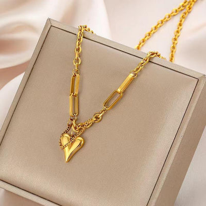 Aurielle Peach Heart Necklace