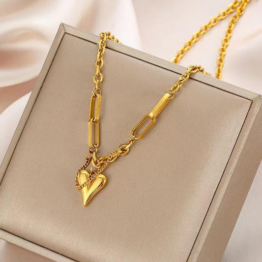 Aurielle Peach Heart Necklace