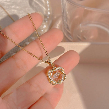 Zircona Geometric Heart Necklace