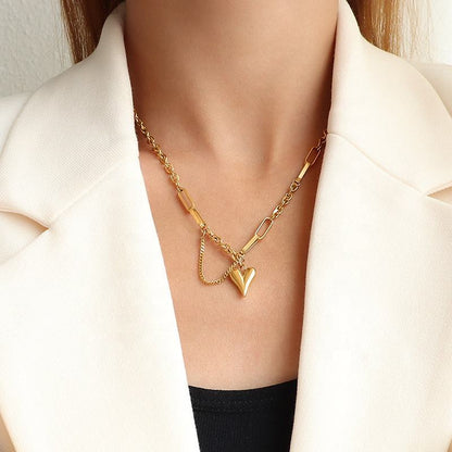 Aurielle Peach Heart Necklace