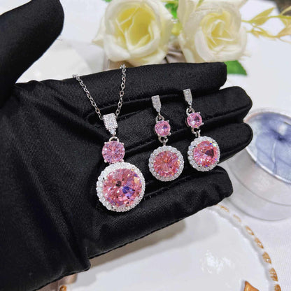 Blush Radiance Rhinestone Jewellery Set