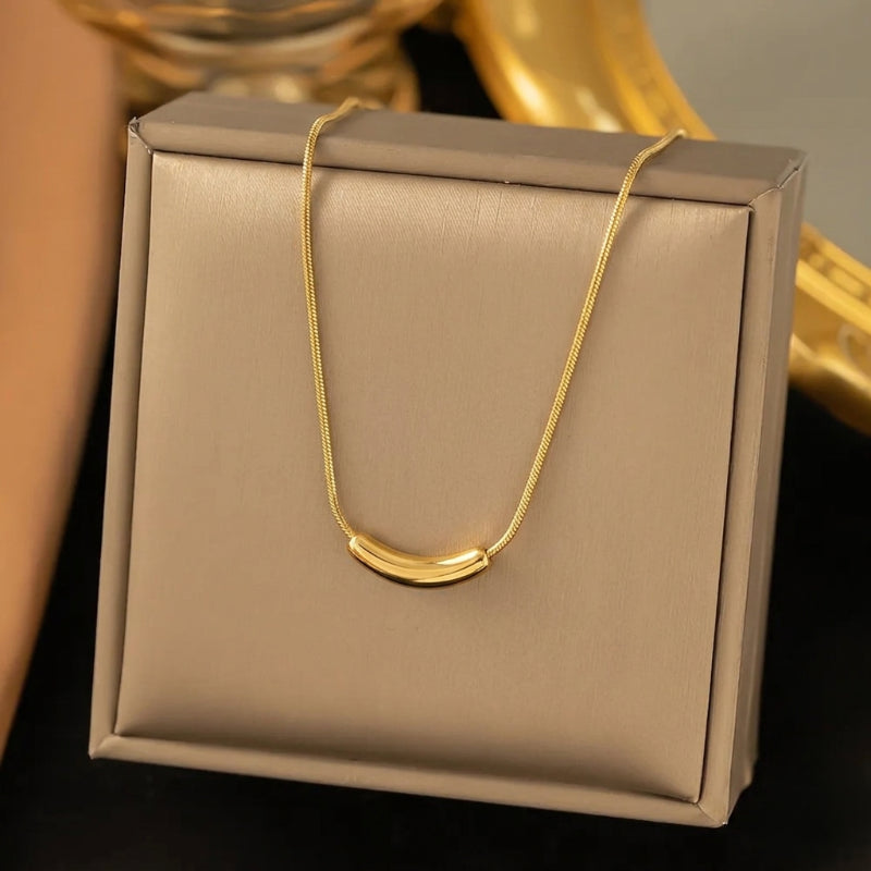Aurelia Teardrop Stainless Steel Necklace