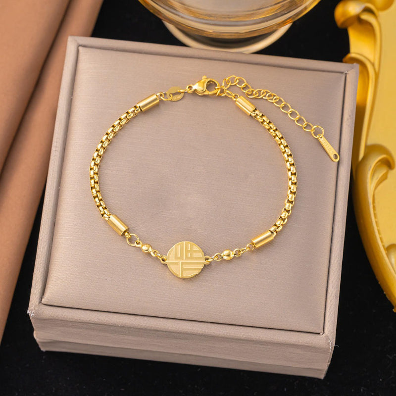 Fortuna Link Stainless Steel Bracelet