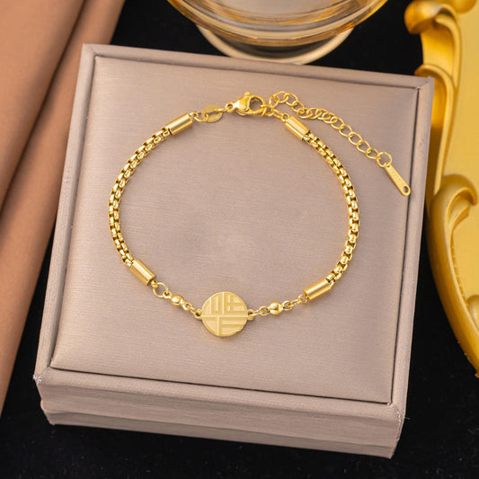 Fortuna Link Stainless Steel Bracelet