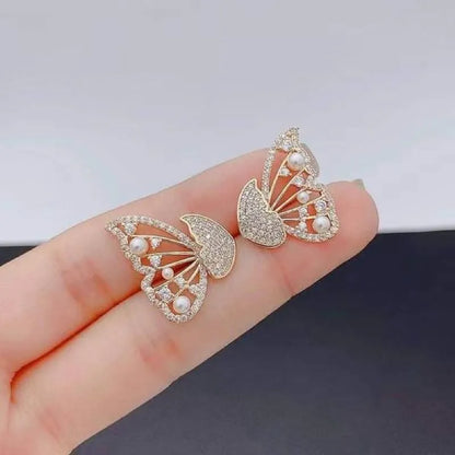 Aurelia Pearl Wings Butterfly Earrings