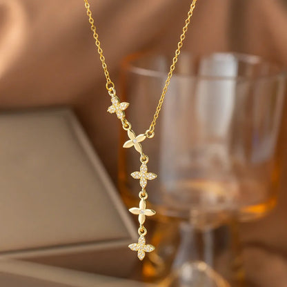 Luminara Clover Zircon Necklace