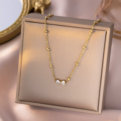 Lumière Bow Rhinestone Necklace