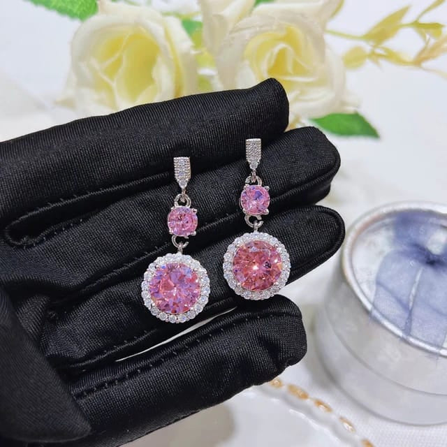 Blush Radiance Rhinestone Jewellery Set