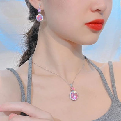 Blush Radiance Rhinestone Jewellery Set