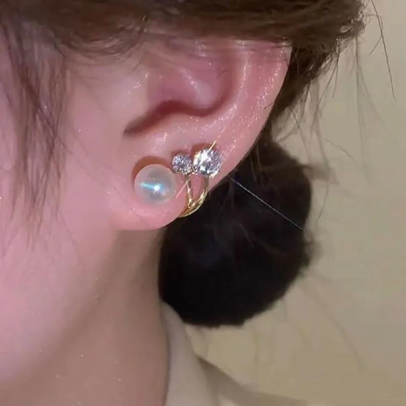 Oceana Glow Mermaid Crystal Stud Earrings