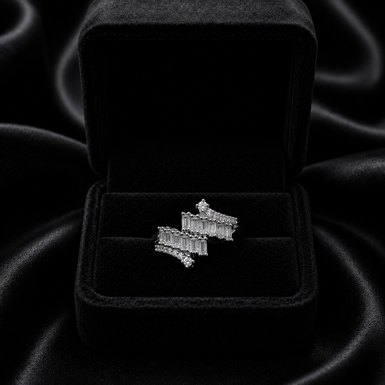 Imperia Baguette Crossover Ring